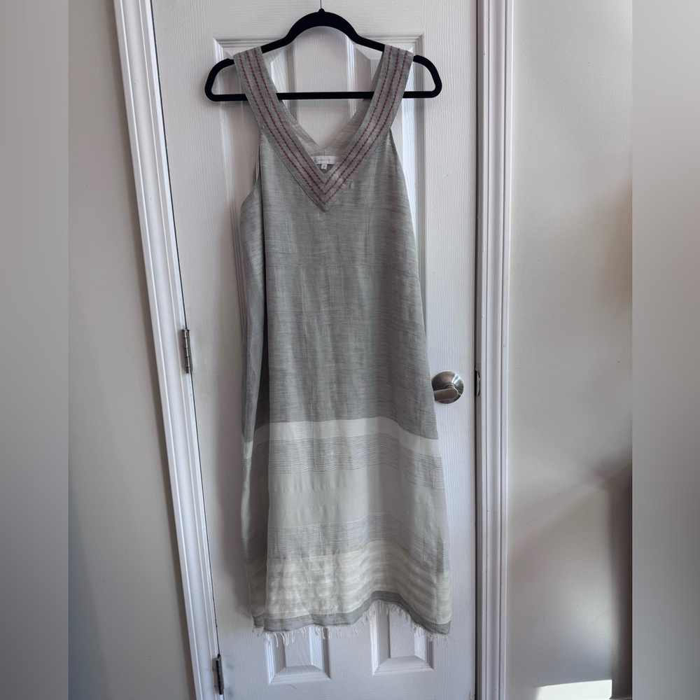 ANTHROPOLOGIE • COREY LYNN CALTER Linen Blend Sleeveless Dress Size Medium